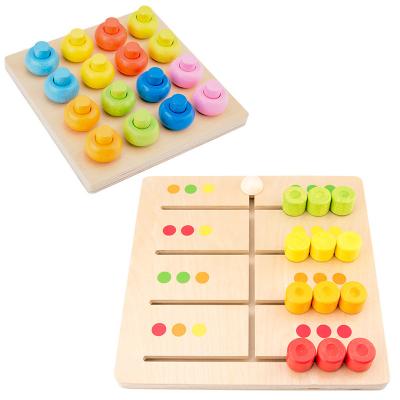 China Anywhere Hot Selling Kids Teaching Toys Color Recognition Matching Maze Learning Board Children Early Education Wooden Puzzle Toy for sale