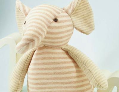 China Anywhere Luxury Organic Grandfine Cotton Elephant Stuffed Animals Baby Soothing Toys Dolls For Sleeping Baby for sale