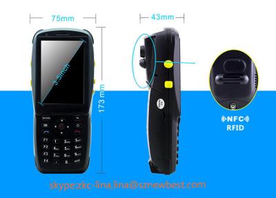 China Android Hand Held PDA Barcode Scanner / QR Code Scanner With 3.5 Inch Screen for sale