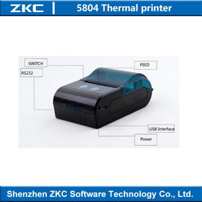 China Portable Thermal Receipt Printer / Android Pos Receipt Printer Pos 58 OEM / ODM Thermal Printer QR Barcode Printer for sale