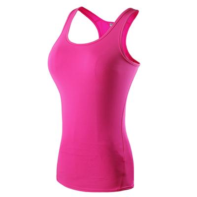 China QUICK DRY PRO Women's Sports Fitness Running Yoga Tank Vest Tight Training Clothes for sale