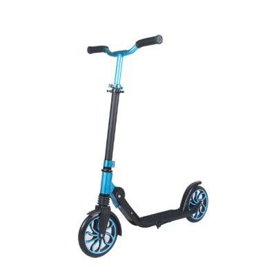 China New Style PU Scooters For Adults Big Wheels With Double Colors Folding Adult Kick Scooter for sale