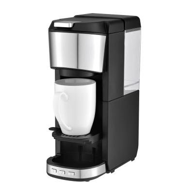 China Hotel 2 in 1 Kcup coffee maker with removable tray and drip water tank, 2 options size coffee machine for sale