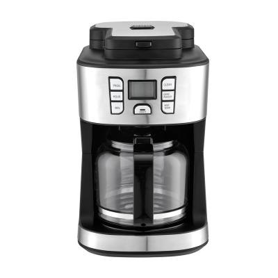 China Convenient and easy to clean 2022 New Design Grinder Coffee Maker Machine with LCD Display for sale