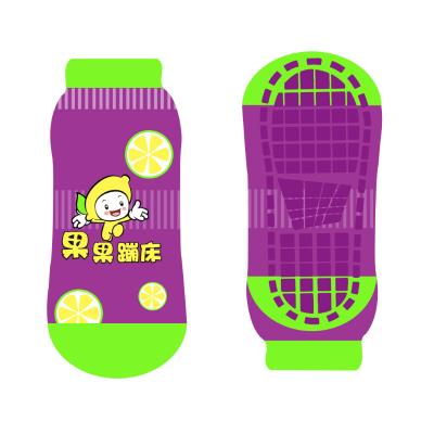 China Breathable Trampoline Park Non-Slip Socks Trampoline Bounces For Indoor Playground Grip Socks Bounce for sale