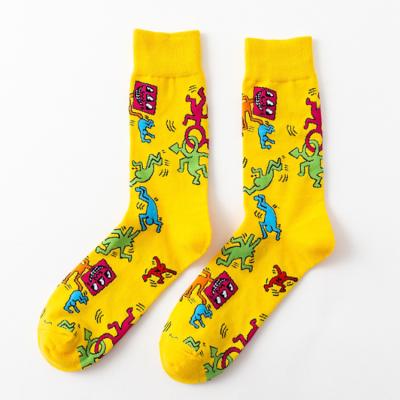 China QUICK DRY Hot Selling 2021 Custom Colorful Men Fashion Socks Fashion Warm Comfortable Men's Happy Socks for sale