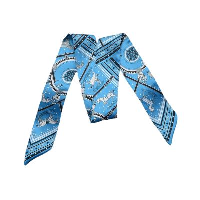 China Fashion\\durable 100% ladies' silk silk scarf luxury ribbon neck twill head handbag hair wholesale customized comfortable scarf for women for sale