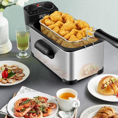 China Household 3L with Timer Professional for Deep Fried Chicken Stainless Steel Electric Deep Fryers for sale