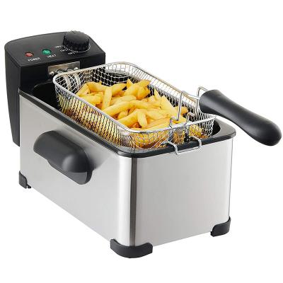 China Hotel 3L 3.5L deep fryer electric deep fryer with stainless steel housing and window and grease vewing filter for sale