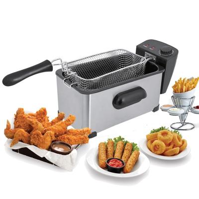 China Household Stainless Steel Portable Electric Deep Fryer 220-240V 2000W 3L for sale