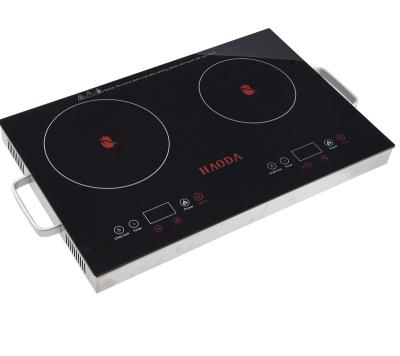 China Energy Save Electric Double Burner Ceramic Cooker CB Certificate for sale