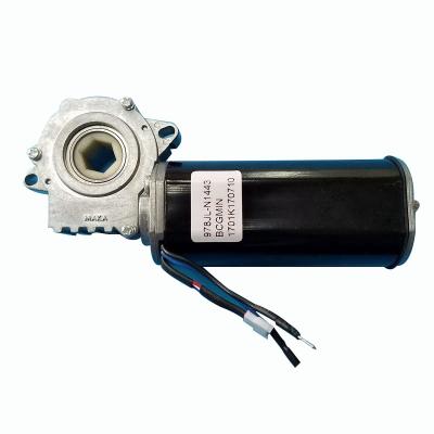 China Totally Enclosed 12V 24V DC Gear Motor Hollow Shaft Plastic Worm Gear For Electric Height Desktop Mini Brush Table Lift Motor Adjustable Motor for sale