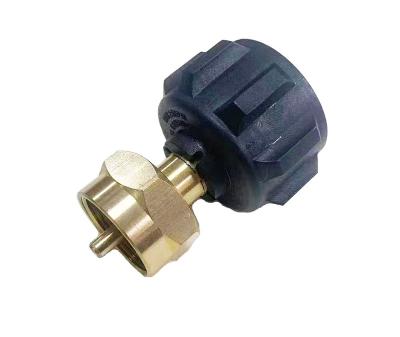 China BBQ Outdoor Quick Connector Grill BBQ Brass Gas Fittings 1 Pound A Pound Tank Refill Adapter for sale