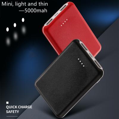 China 2021 Mini Power Bank 5000mAh Small Fast Portable Portable Charger Slim Powerbank 5000 mah for sale