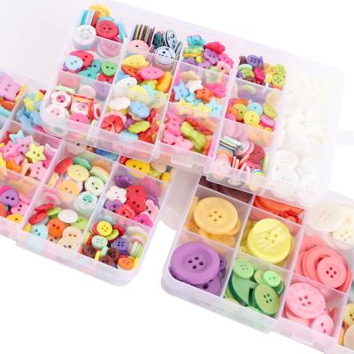 China Multi Colored Cartoon Style Buttons Lovely Flower Shaped Plastic Buttons Wholesale For DIY Handmade Clothes Jewelry Decoration for sale