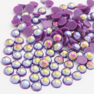 China Hot Selling Semicircle Accessories Without Holes 3mm Gradient Color 1000pcs Imitation Pearl Imitation Pearl Clothing Accessories DIY Handmade for sale