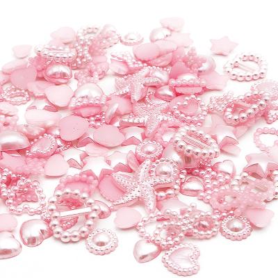 China Hot Sale 9-20mm Bead Accessories Candy Color Bow Love Heart Starfish Multi-shape Plastic Beads Jewelry Accessories for sale