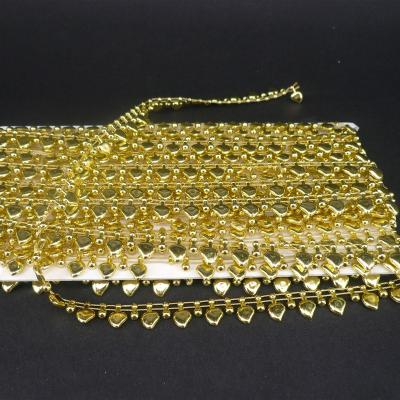 China Fashionable Wholesale Gold Heart Shape Necklace Beads Plastic Beads For Clothing Accessories for sale