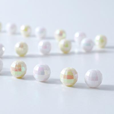 China DIY Decoration Plastic Beads Faceted Beads AB Color Shiny Beads For Jewelry Making for sale