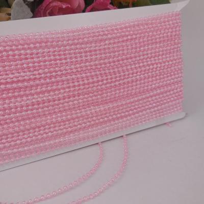 China DIY Shining Beads 3mm Small Round Beads AB Pink Color Shining Plastic Beads For Jewelry Decoration for sale