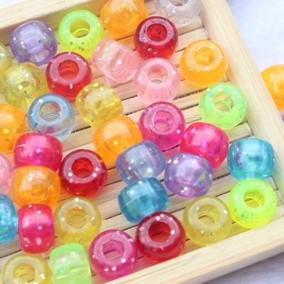 China Beautiful Large Value 1000 Piece Opaque Color Plastic 9mm Pony Beads Seed Beads Multi Color for sale