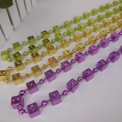 China DIY CRAFT Factory Price Cut Out Shape Pearl Necklace Plastic Beads For Mardi Gras Party for sale