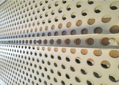 China White Color Punched Aluminium Sheet , Regular Holes Perforated Aluminium Mesh for sale