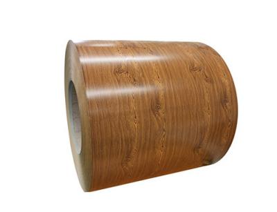 China Wood Grain Texture Coated Aluminum Coil Pvdf Coating For Exterior Facades for sale