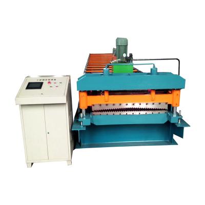 China Garment Shop Double Layer Roll Forming Machine Metal Roofing Corrugated Steel Sheet Wall Panel Tile Making Machine for sale