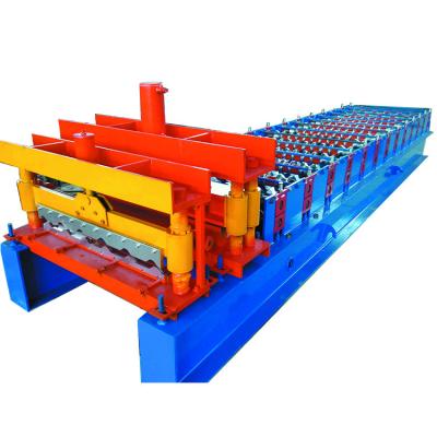 China Building Material Shops Glazed Tile Rolling Machines Reinforcing Color Glazed Steel Roll Forming Equipment for sale