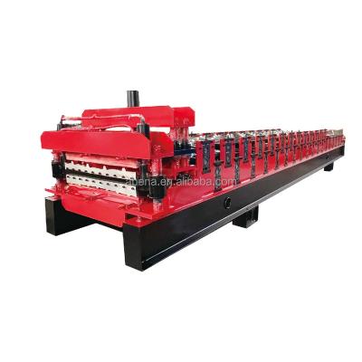 China Hotels Corrugated IBR Sheet Double Layer Trapezoidal Roof Making Machine Roll Forming Machinery for sale