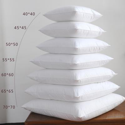 China Anti-Apnea 100% Cotton Duck Down Feather Logo Throw Pillow Inserts Manufacturers for sale