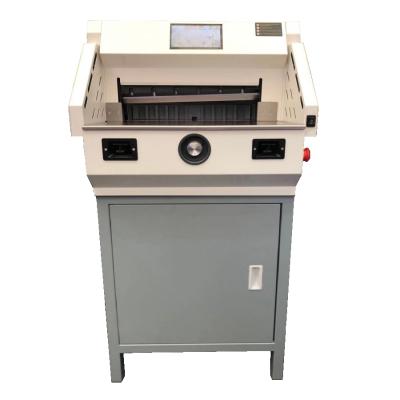 China Building Material Shops Guillotine Paper Cutters 450V+ Programmable Automatic Paper Cutting Machine 490mm for sale