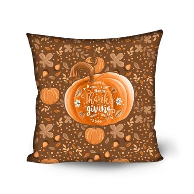 China Anti-Static Thanksgiving Pillow Covers Thanksgiving Day Series Cushion Cover Case Pillow Case Square Zippered Custom Made for sale