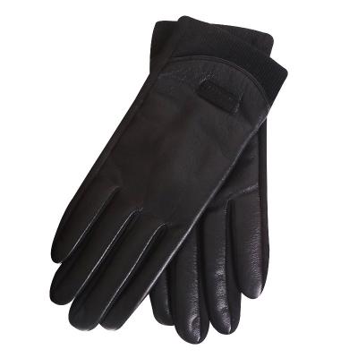 China Soft Leather Factory price 30% pu 70% polyester soft leather warm women leather gloves for sale