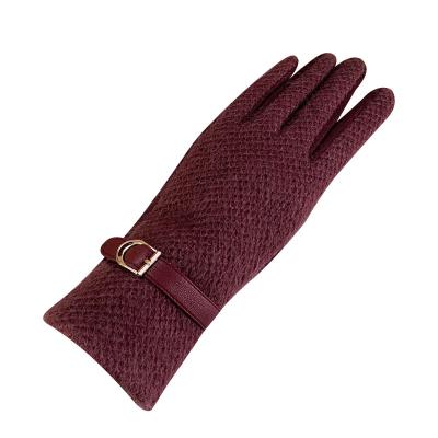 China Fashionable Fashion modern fashionable 100% polyester women mittens knit gloves for sale