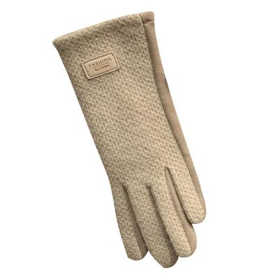 China Fashionable Manufacturers provide 100% polyester fashion gloves women knit gloves for sale