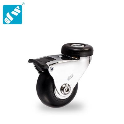 China 2 Inch Non-marking Neoprene Soft Rubber Kingpin Small Cavity Neoprene Rubber Caster Wheels Wholesale for sale