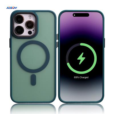 China Custom Soft Matte Magsafe Phone Case Translucent back Phone Cover For IPhone 16 for sale