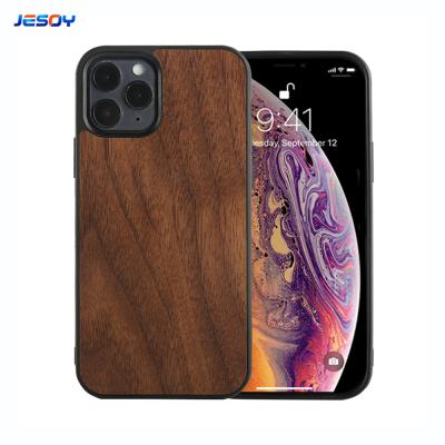 China TPU Bumper Shockpoof Wooden Bamboo Phone Cover For IPhone And Samsung for sale