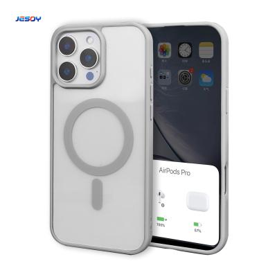 China Caixa de telefone magnética à prova de choque Tpu transparente traseira para iPhone Case 16 15 Pro Max à venda