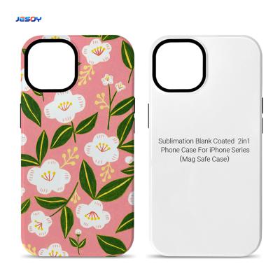 China Magnetic Coating 2 In 1 3D Sublimation Phone Case For IPhone Blank Cover for sale