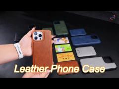 pu leather phone case magsafe wallet card holder for iphone samsung