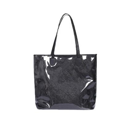 China Waterproof Fashion PVC Clear Vintage Tyvek Tote Bag Women Shopping Bags Waterproof for sale