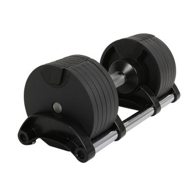 China Hadley Sale Black 80lb/36KG Dumbbell Set Durable Cheap Steel Customizable Adjustable Fitness Equipment Use For Gym Home for sale