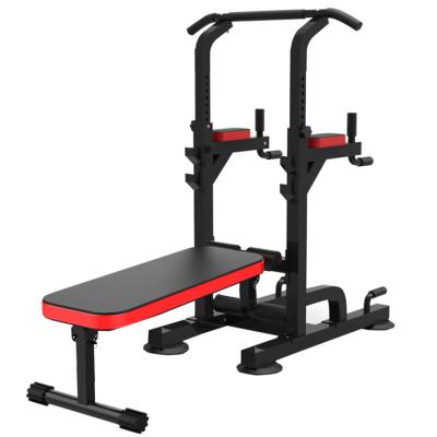 China Durable Power Tower Pull Up And Dip Station Height Adjustable Dip Stands Multifunctional Fitness Chin Up Strength Training Station for sale