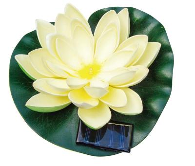 China Pond flaoting solar lotus flower LED floating light for swimming pools for sale