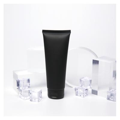 China Personal Care Cosmetic White Cream In Luxury Lotion Stock Plastic Tubes, 50ml 100ml Small Large Black Plastic Tube With Lid~ for sale