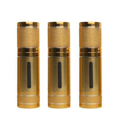 China Small 10ml 15ml 20ml Gold Luxury Opaque Blast Spray Mouth Personal Care Portable Fragrance Refreshing Plastic Bottles for sale