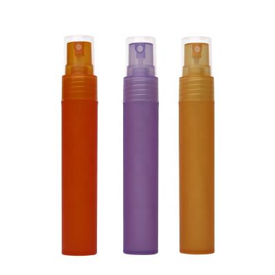 China Cosmetic Pump Bottle Mini Thin Plastic Bottles 4oz 8ml 12oz Light Orange Purple Light Oral Portable Spray Perfume Personal Care for sale